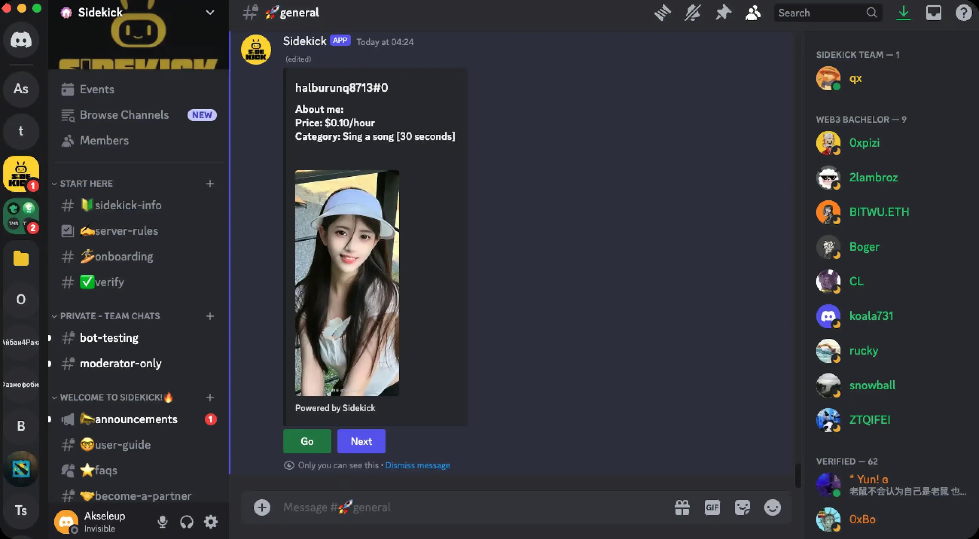 Sidekick for Discord