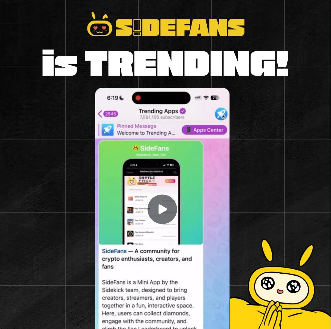 SideFans Trending on Telegram!