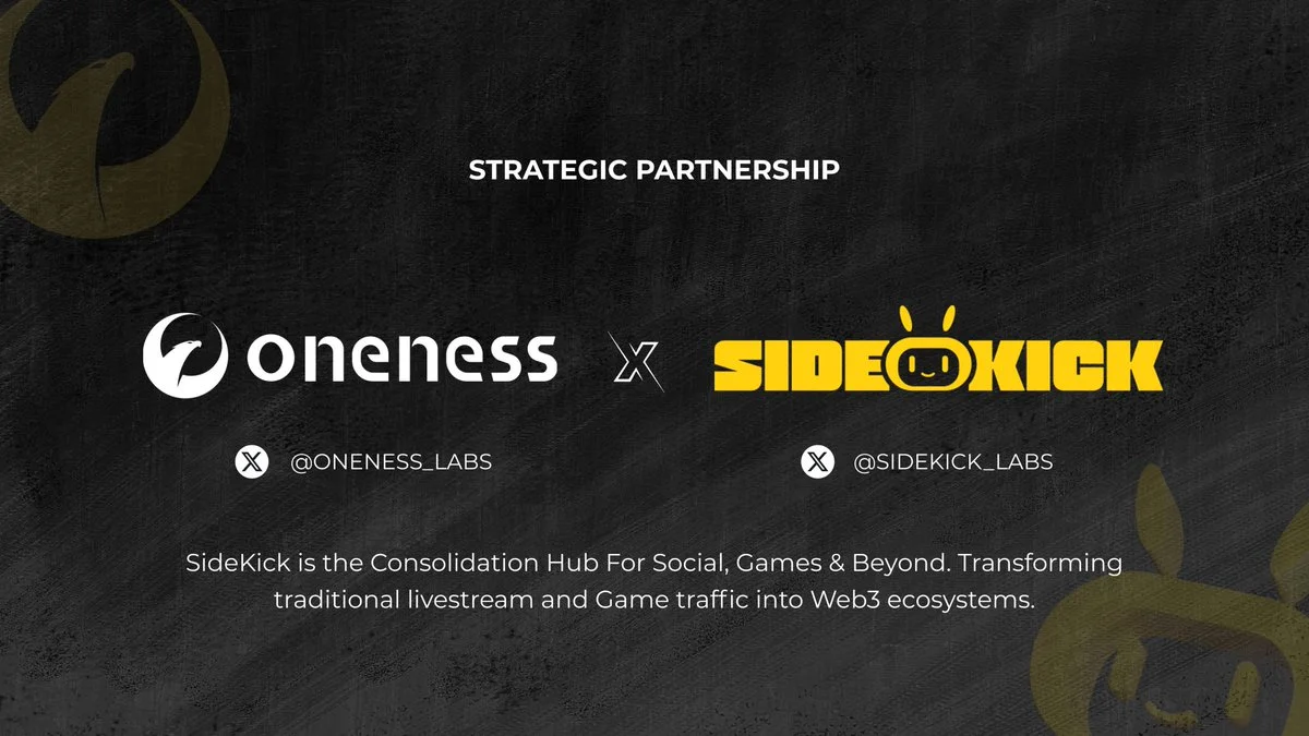 Sidekick Partners with Oneness Labs: Facilitating Transition of Web2 Players into Web3