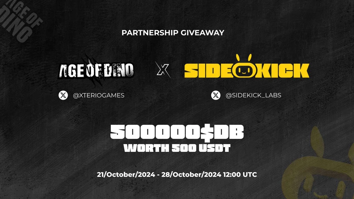 Sidekick Celebrates Partnership with Xterio Games with 500,000 $DB!