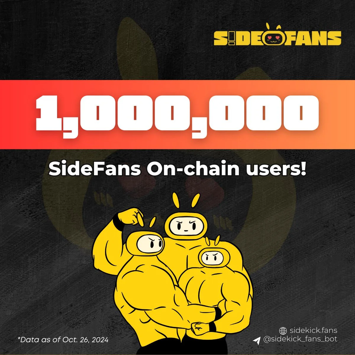 SideFans hit 1 Million On-Chain Users